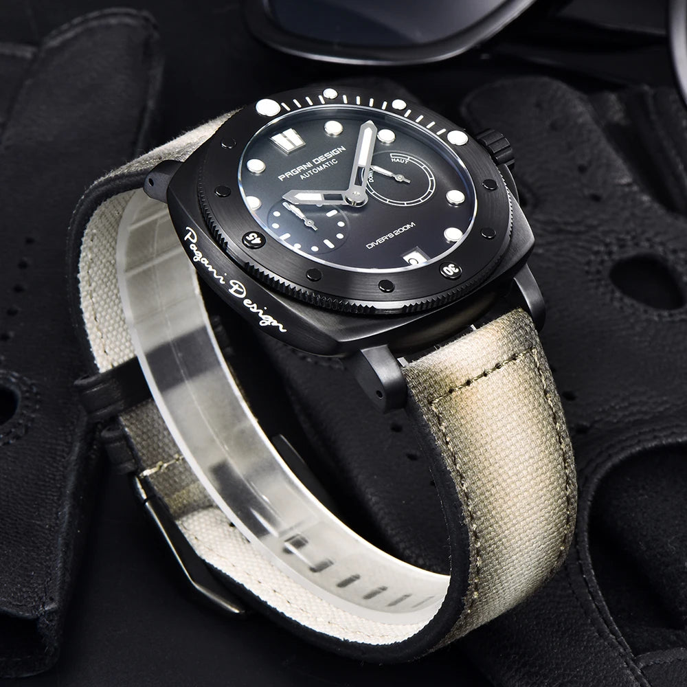 PAGANI DESIGN New 41mm Men's Automatic Mechanical Watch CAL. 2C22 Sapphire Glass Waterproof 200M Diving Reloj Hombre