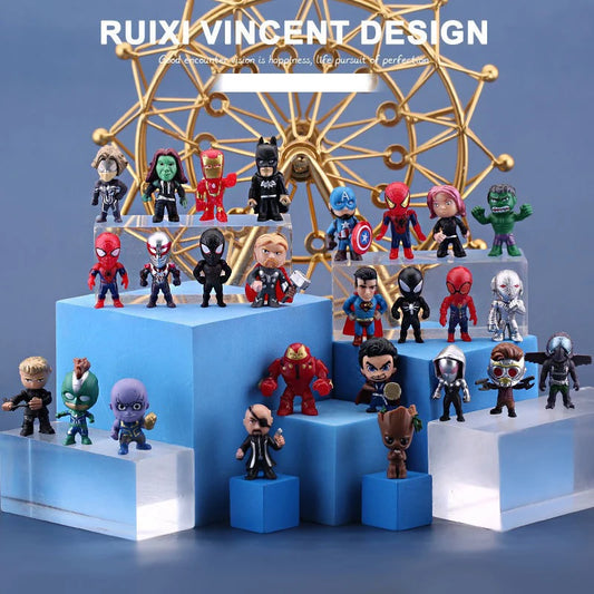 Avengers Hulk Thor Spider Man venom Captain Decoration Collection Figurine Capsule Toys for kids Xmas Gift