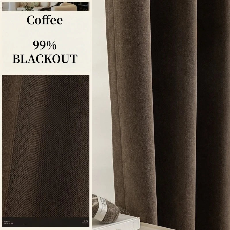 310CM Height Custom Size Chenille Window Curtain Blackout Sound Insulation Curtain For Bedroom Living Room Thickening Curtain