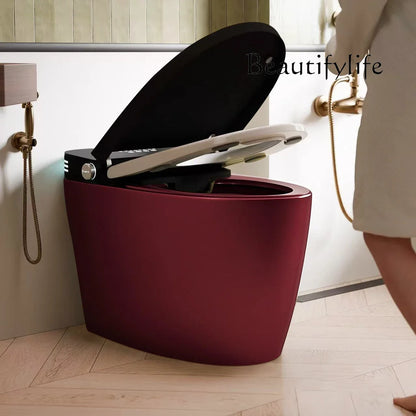 BJ C Retro Red Color Light Smart Toilet Fully Automatic Integrated Household Without Water Pressure Limit New Electric Toilet