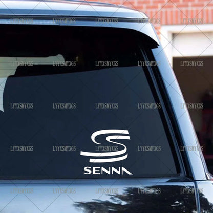 Self-Adhesive Custom Personality AYRTON SENNA Car Stickers Waterproof Sunscreen Vinyl Decal PVC wholesale Car Accessories