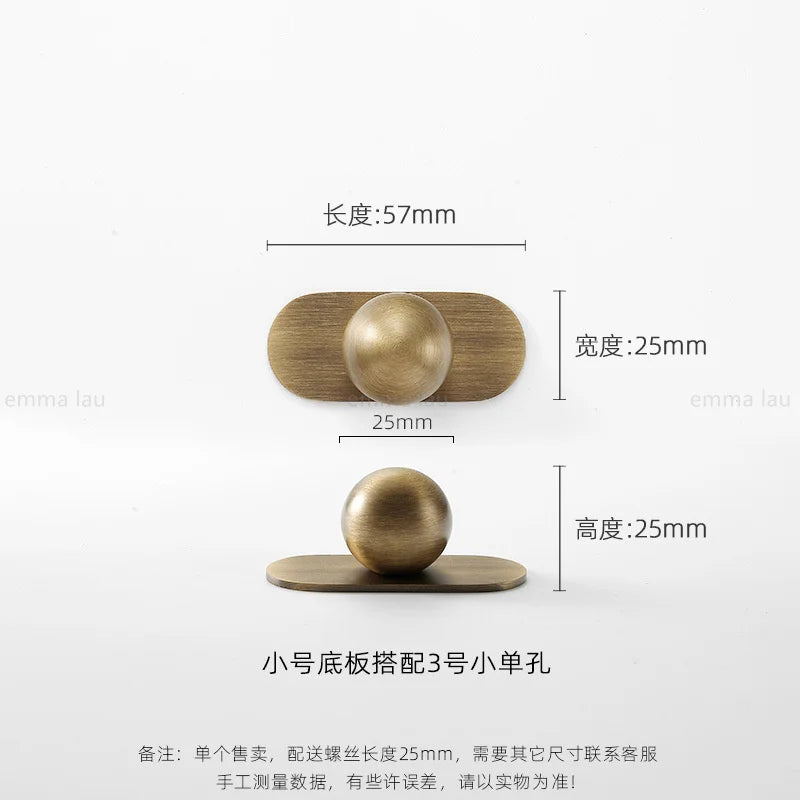 Light Luxury Brass Furniture Handles Retro Long Strip Cabinet Handles Round Door Drawer Knobs Kitchen Wardrobe Cupboard Pulls