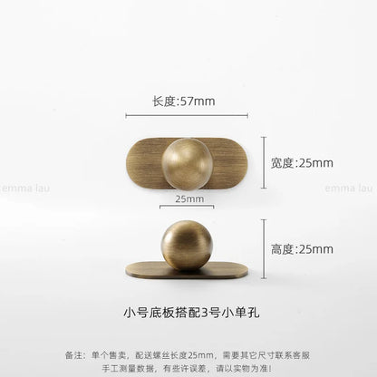 Light Luxury Brass Furniture Handles Retro Long Strip Cabinet Handles Round Door Drawer Knobs Kitchen Wardrobe Cupboard Pulls