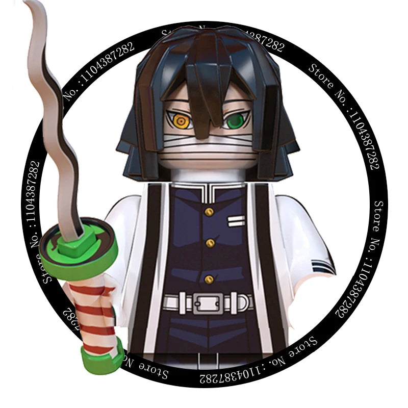 Demon Slayer Miniatures, Tan Errou, NeiZuko, Guiyou, Shinobu, collectible action figures, children's assembled toys, gifts.