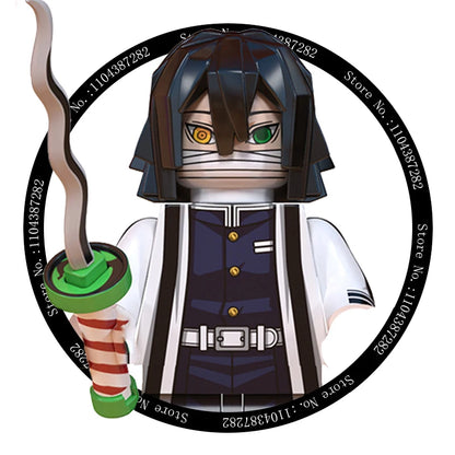 Demon Slayer Miniatures, Tan Errou, NeiZuko, Guiyou, Shinobu, collectible action figures, children's assembled toys, gifts.