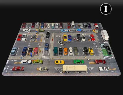 80CM 1:64 Scale Model Car Scene Mat Large Parking Lot Mat for Diecast Vehicle Scene Display Toy Mouse Pad Scene Show Toy