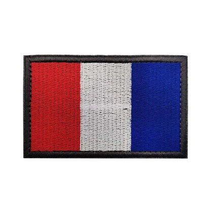 France Flag Patch Clothes Applique Embroidery Morale Emblem,IR Reflective Patches Military Armband Stickers Tactical Badge