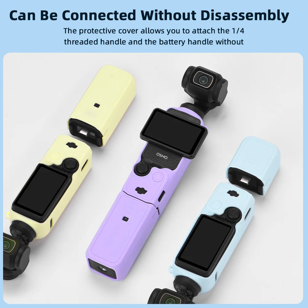 New DJI OSMO Pocket3 Silicone Case scratch-resistant lens protection cover suitable for DJI OSMO Pocket3 outer shell accessories