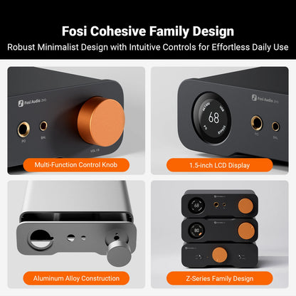 Fosi Audio ZH3 HIFI Headphone Amplifier AKM4493SEQ Desktop DAC Fully Balanced Preamp with Remote 12V Trigger Input