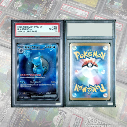 DIY Proxy PTCG Graded Collection Card Mew ex SAR 205/165 SV2a Card 151 Card Japanese 2023 GEM MT10 Holographic Label Child Gift