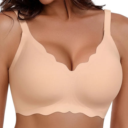 Seamless Wireless Supportive Bra Push Up Comfort Soft No Underwire Full Coverage T-Shirt Bra Plus Size Bralette for Women