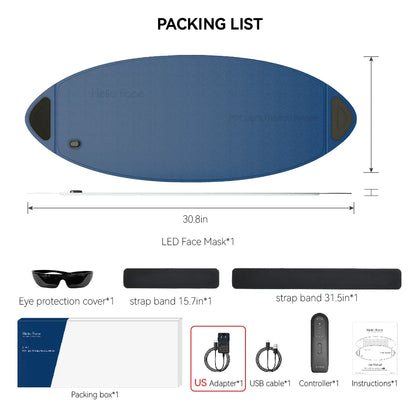 Hello Face LED Light Therapy Mask 78x30 cm Large Pad 720 Chips Infrared Light Therapy Skin Care Machine for Facial Body skincare