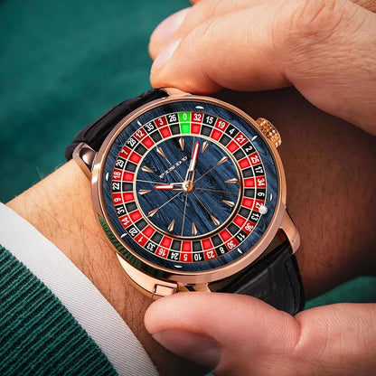 PINDU Design New NH35A Mechanical Watches Men Push Button Turn Russian Roulette Game Sapphire Mirror Diamond Dial Men's Watch
