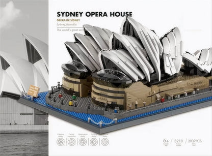 MOC World Famous Architecture Edifice Opera House Building Blocks Villa Savoye Bridge Tower Toy Children Birthday Christmas Gift