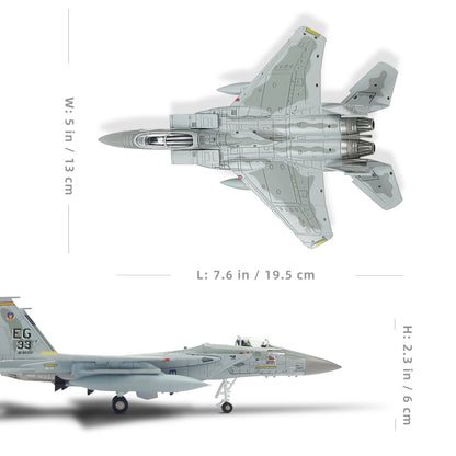 NUOTIE 1/100 F-15C Eagle Metal Airplane Model Kits with Stand Gulf Spirit Diecast Alloy Fighter Model