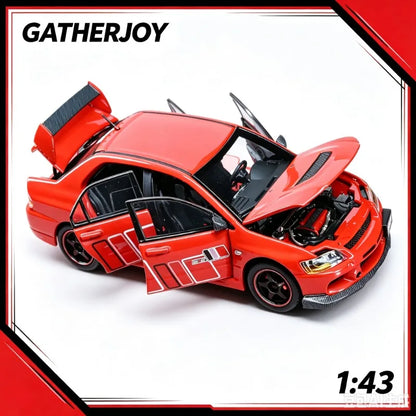 GATHERJOY 1:43 Mitsubishi Lancer Evolution IX Die Casting Alloy Car Model Collection Souvenir.