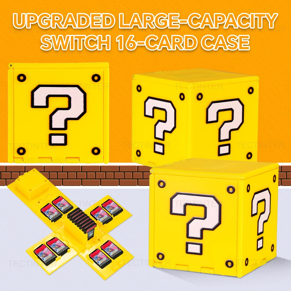Game Card Case for Nintendo Switch 1/2/Lite/OLED 16 Slots Foldable Storage Box Cartridge Square Portable for Switch Accessories