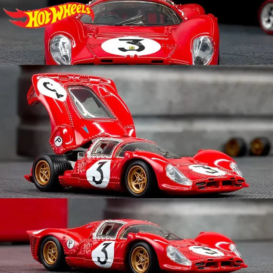 Hot Wheels Elite 64 1967 Ferrari 330 P4 1/64 Red Version In Stock Alloy Diecast Car Model Collectible For Collection For Fans