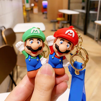 New Creative Super Mario Figurine Keychain, Cute Doll Backpack Hanger, Pendant, Exquisite Gift Keychain