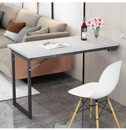 Wall Mounted Folding Dining Table Small Unit Wall Connected Coffee Tables Kitchen Operation Invisible Study Desk Table