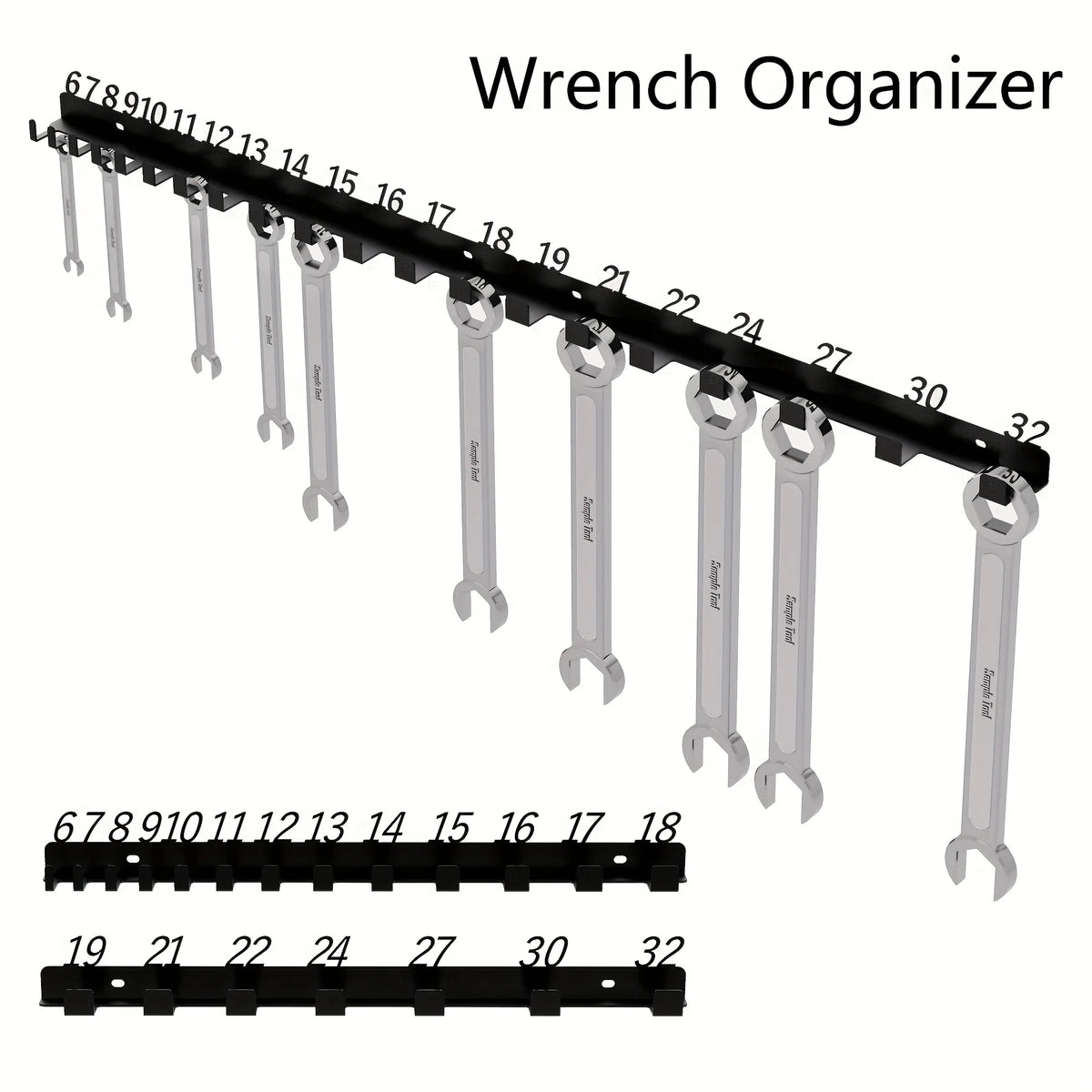 [Durable Screw Organizer] Durable Heavy-Duty Metal Wall-Mounted Screw Organizer with Numbered Slots (61 for #6, 31 for #8, Etc.)