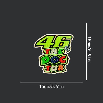 1PC Number 46 Racing Car Sticker Waterproof UV Resistant Matte Vinyl Decal for Auto Motorcycle Body Bumper Decor