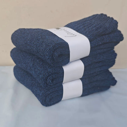 3/5 Pair Winter Men's Merino Wool Socks Super Thick Warm High Quality Harajuku Retro Snow Casual Antifreeze Cashmere Socks Men