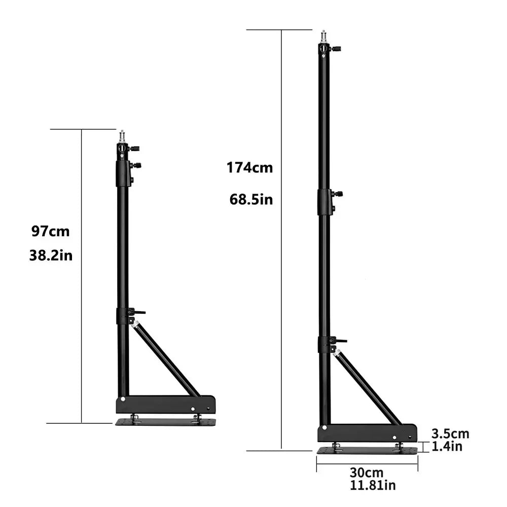 Wall Mount Boom Arm for Photography Studio Video Strobe Lights Max Length 53.9 inches /137 cm  Horizontal and Vertical Rotatable