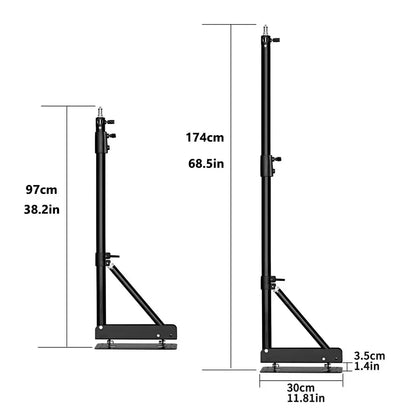Wall Mount Boom Arm for Photography Studio Video Strobe Lights Max Length 53.9 inches /137 cm  Horizontal and Vertical Rotatable