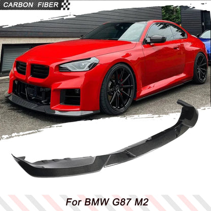 Real Carbon Fiber Car Front Lip Spoiler for BMW 2 Series G87 M2 Coupe 2022 2023 Car Front Body Kits Lip Chin Guard Protector