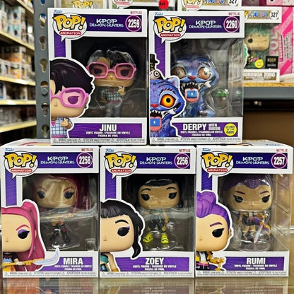 Funko Pop HUNTR/X K-POP Witch Hunter Squad Rumi Zoey Mirai Jinu Derpy&Sussie Ornament Desktop Decoration New Year Gift for Fans