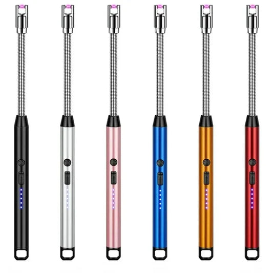 Kitchen USB Electric Arc Lighter Rechargeable Windproof BBQ Flameless Plasma Candle Long Lighters Hose Gas Stove Ignition Gun