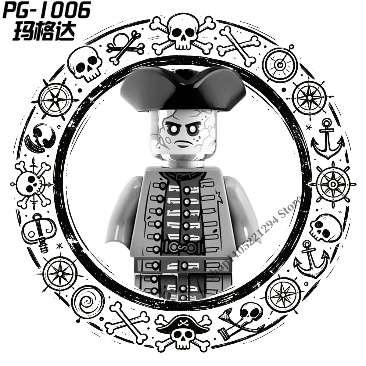Pirates of the Caribbean building blocks toys Jack Sparrow William Turner Elizabeth Swann MINI brick toys Assemble toys gifts