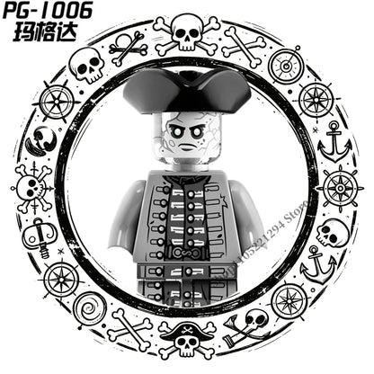 Pirates of the Caribbean building blocks toys Jack Sparrow William Turner Elizabeth Swann MINI brick toys Assemble toys gifts