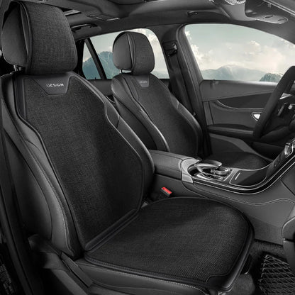 Universal Linen Car Seat Cover Four Season Flax Comfortable Breathable Anti-Slip Car Covers Cushion SUV Sedan Seat Protection