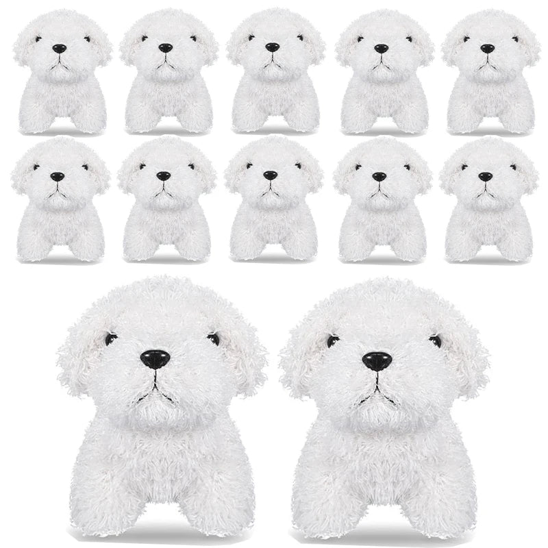 Teddy Dog Plush Toys 4.72 Inch Stuffed Puppy Dogs Mini Plush Dogs for Adopt a Puppy Party Favors Christmas Baby Shower Birthday