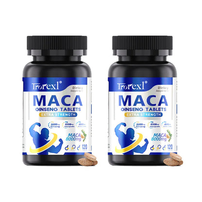 120 Caps MACA Ashwagandha Ginseng Natural Morning Stamina & Boost Flow Enhancer Immune Support | Kosher/Halal Certified
