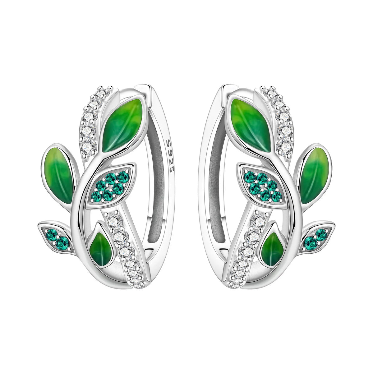 Orstarry Original 925 Sterling Silver Blue Iris Flower Earrings Women Hoop Earring Anniversary Jewelry Trendy Gifts