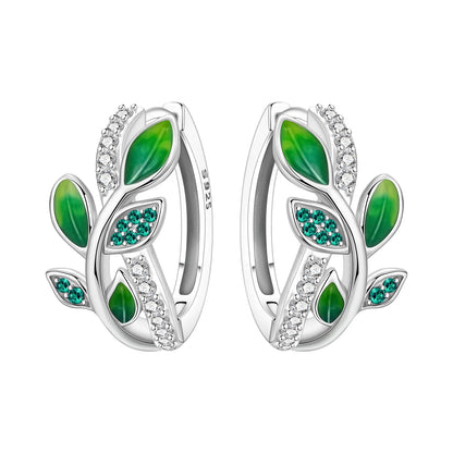 Orstarry Original 925 Sterling Silver Blue Iris Flower Earrings Women Hoop Earring Anniversary Jewelry Trendy Gifts