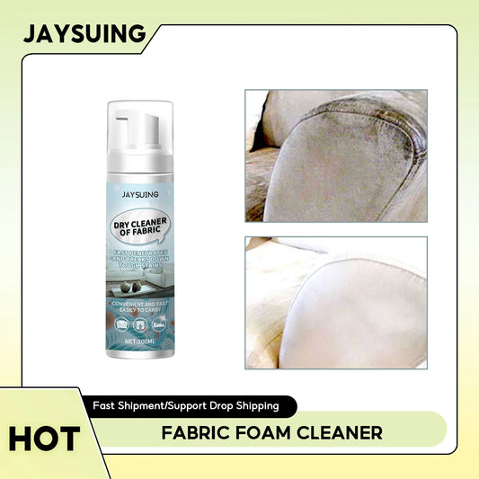 Jaysuing 100ml Fabric Foam Cleaner Furniture Stain Remover Sofa Cloth Carpet Curtain Stubborn Stains Cleaning Dry Cleaning Spray