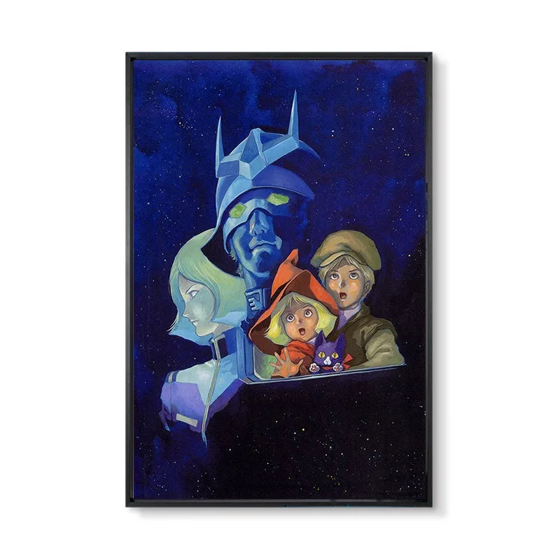 Gundam UC 0079 Frameless Canvas Print  Amuro RX-78 Poster Merchandise - Decorative Wall Art for Bedroom and Headboard