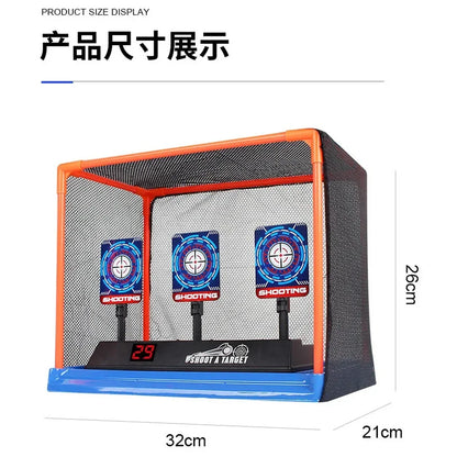 Targets For Nerf Guns Auto Reset Electric Shooting Target Accessories Kids Sound Light Shooting Game Toys High Precision Scoring