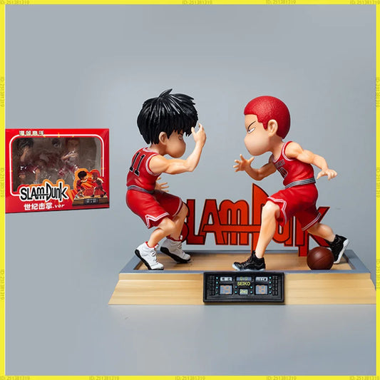 SLAM DUNK Action Figure Anime Sakuragi Hanamichi Rukawa Kaede GK Century High Five Q Version PVC Model Collection Boys Gift Toys