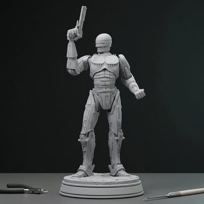 1/24 1/18 1/12 Robot Cop Unpainted Unassembled 3D Printing Model Garage Kits (Requires Painting and Assembly)