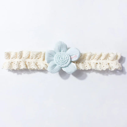 New Baby Hair Accessories Cute Flower Lace Elastic Headband for Infants Children's Fontanelle Protection