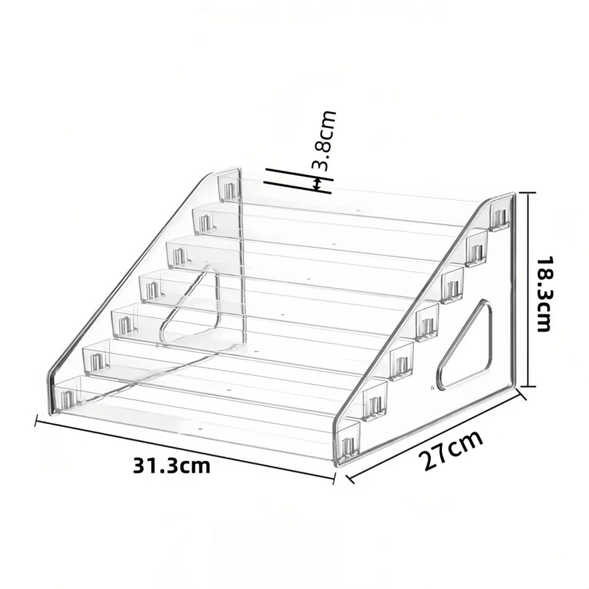 Transparent ladder small ornament shelf bar figure live broadcast display multi-functional storage rack acrylic display rack