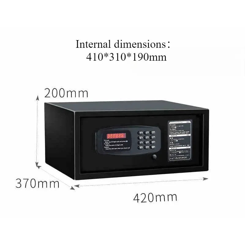 Household Hotel Room Safe Side Door Small Password Key Anti Theft Full Steel Plate Safe Deposit Box