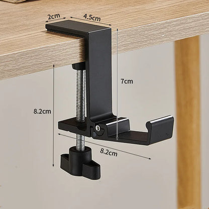 1/2pcs Adjustable Foldable Desk Edge Hook Gaming Headset Desk Hanger Backpack Storage Hanging Hook Holder Punch-free Hook Rack
