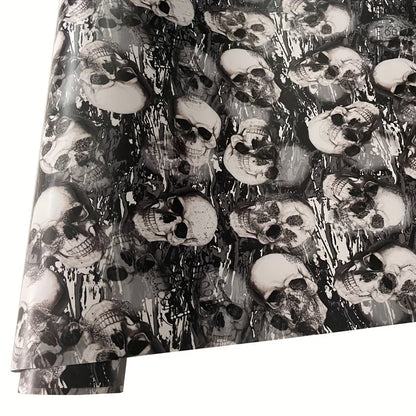 Premium Graffiti Skull Sticker Vinyl Wrap Film Roll Self Adhesive Decal Car Wrapping Foil with Air Release Bubble