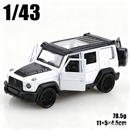 1/43 Scale Die-Cast Metal New Little G Pullback Off-Road Vehicle, Three-Door Alloy Model, Boy's Toy, Decoration